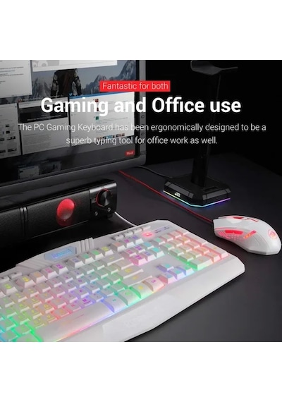 Redragon S101 Kablolu Oyun Klavyesi Ve Faresi White
