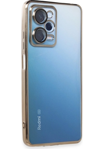 Gldısptm Newface Xiaomi Redmi Note 12 Pro 5g Kılıf Razer Lensli Silikon - Gold