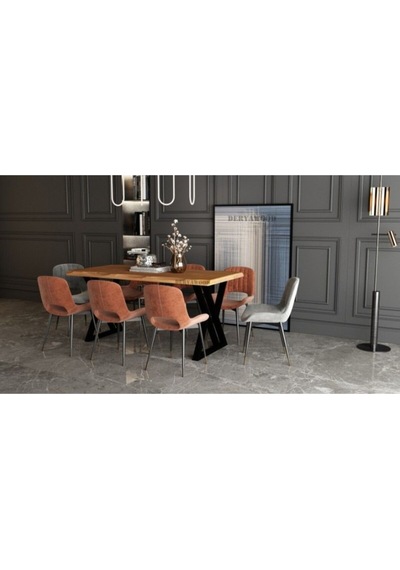 Masif Ahşap Pinus Sulamalı Yemek Masası 85x240x76cm