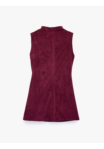 Koton Drapeli Dar Kesim Kolsuz Bodycon Dik Yaka Mini Elbise Mürdüm 7wak80046uk Mor Koton Drapeli Dar Kesim Kolsuz Bodycon Dik Yaka Mini Elbise Mürdüm 7wak80046uk Mor