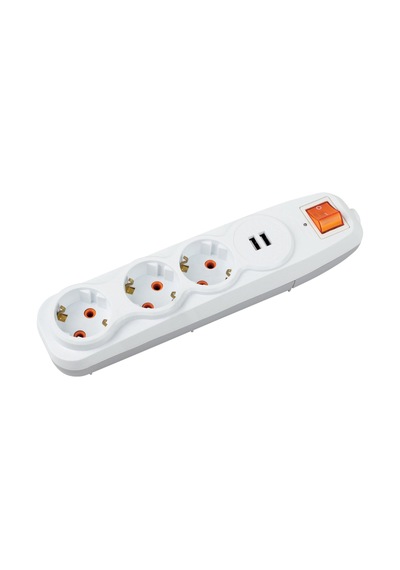 Nilson Üçlü Grup Priz Akım Korumalı 2'li Usb'li 1,5 Mt 4 Adet