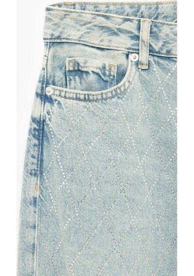 Koton Pamuklu Regular Fit Geniş Paça Taşlı Denim Pantolon - Wide Leg Jeans Açık İndigo 7wal40047md Koton Pamuklu Regular Fit Geniş Paça Taşlı Denim Pantolon - Wide Leg Jeans Açık İndigo 7wal40047md
