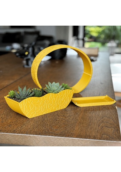 3d Baskı Self-watering Planter - Kendi Kendini Sulayan Saksı-sarı Çok Renkli