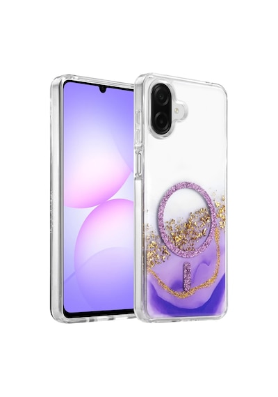 Onegif Samsung Galaxy A07 4g Lotus Simli Magsafe Kapak - Mor