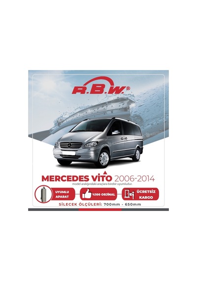 RBW Mercedes Vito 2006 - 2014 Ön Muz Silecek Takım