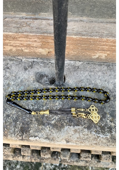 Erkek Sürmeli Toz Kehribar Tesbih Dgn1179