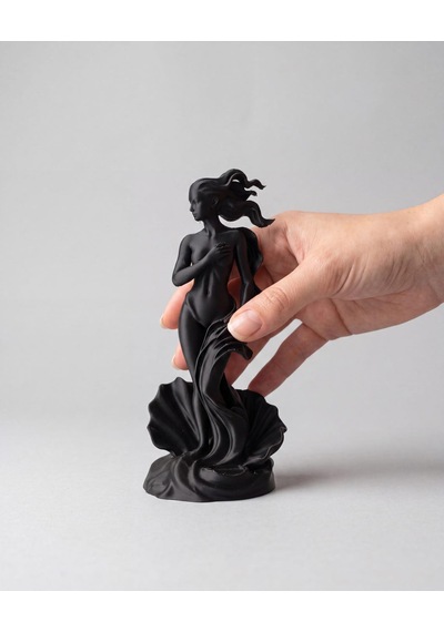 Venüs Heykeli Afrodit Mitolojik Biblo Modern Tasarım Mat Siyah 15 Cm Masa & Kitaplık Süsü Sanatseverlere Ev Hediyesi 15cm
