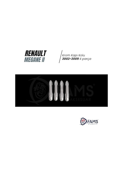 Renault Megane 2 Krom Kapı Kolu 4 Kapı 2002-2009 P.çelik Aksesuar
