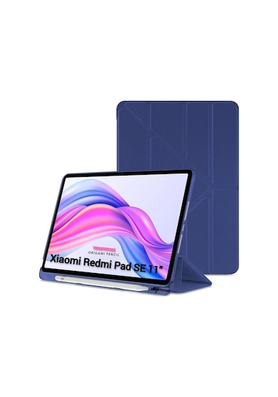Xiaomi Redmi Pad Se 11 Inç Tablet Uyumlu Kılıf Katlanır Kalemlikli Standlı Uyku Modlu Akıllı Kapak Kılıf
