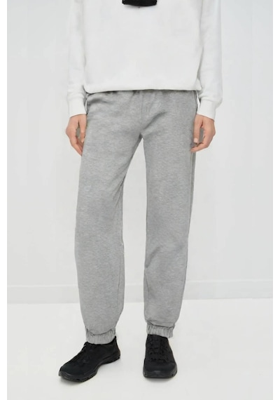 Sââde Kadın Standart Fit Beli Ve Paçası Lastikli Basic Jogger Eşofman Altı - 3 İplik Gri
