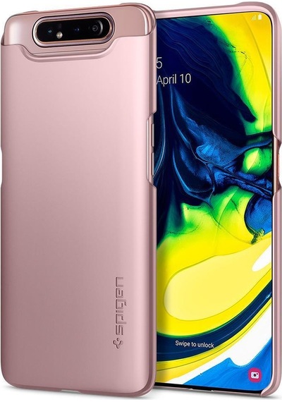 Spigen Galaxy Uyumlu A80 Kılıf Thin Fit Rose Gold