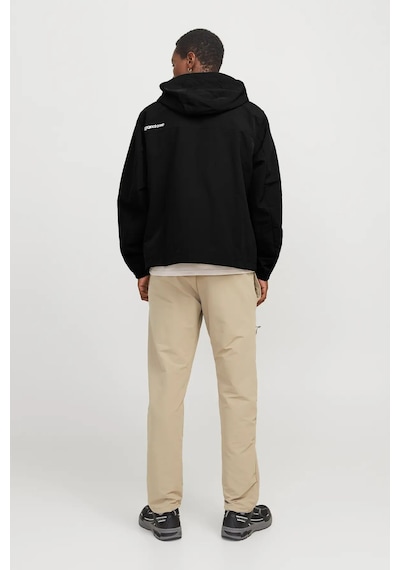 Jack & Jones Erkek Jcounıon Kapüşonlu Fermuarlı Ceket 12274049 Siyah Siyah