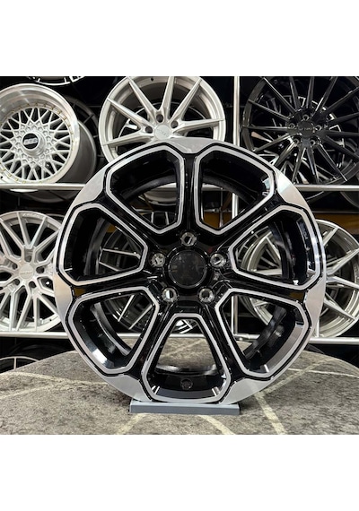 16 İnç 5x108 Focus Tourneo Uyumlu Siyah Elmas Kesim Jant 4 Adet