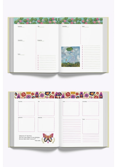 Zamansız Ressamlar Ajanda Iıı + Ressamlar Çizgisiz Defter Set Çok Renkli