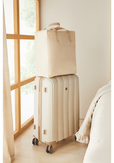 Ocean Home Textile Bej Balıksırtı Ayakkabı Taşıma Seyahat Çantası 36 X 41 X 20 Cm