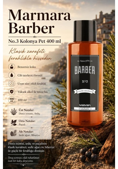 Marmara Barber Edc Kolonya No:3 400 Ml Dragon Amber