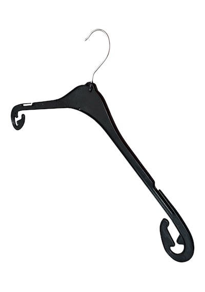 Bluz Askısı, Elbise Askısı, Tişört Askısı, Tunik Askısı, Gömlek Askısı, Siyah Renk, 43 Cm, 10 Adet Siyah Mat