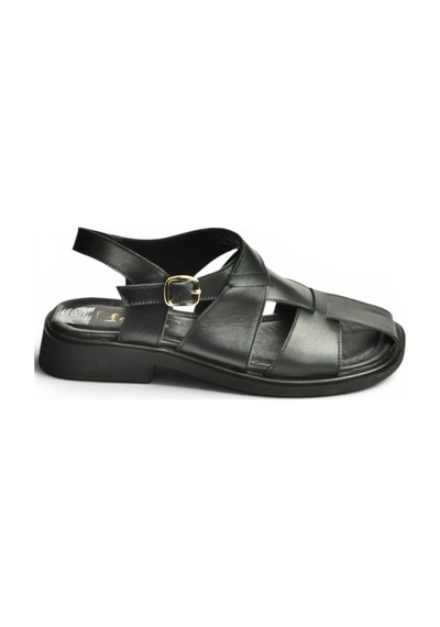 Fox Shoes Y291880003 Siyah Hakiki Deri Sandalet