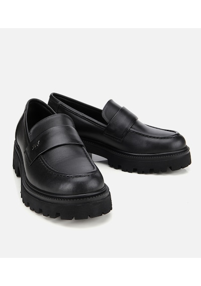 Hotiç Kadın Deri Siyah Yumuşak Dokulu Günlük Loafer 01ayh313620a100 Siyah