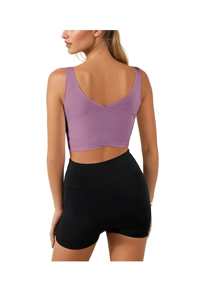 Terapi Men Lila Sırt Detaylı Kare Yaka Fitted/vücuda Oturan Spor Sütyeni LILA
