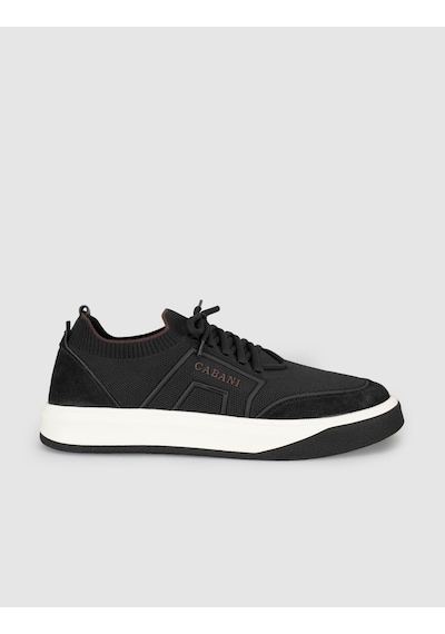 Cabani Siyah Triko Sneaker Erkek Ayakkabı