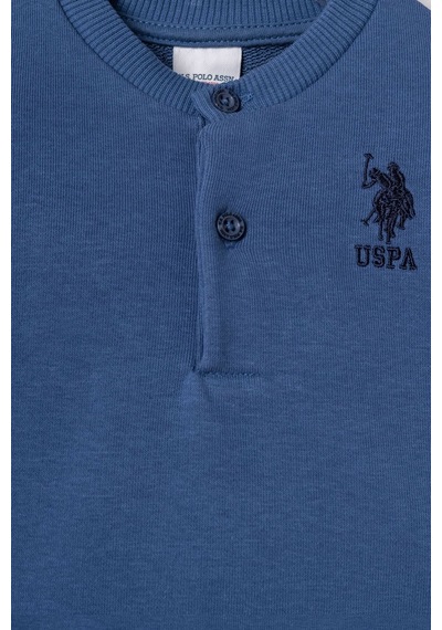 U.S. Polo Assn. Erkek Bebek Nakışlı Mavi Uzun Kol Pijama Takım Usb3169-c-v3 Usb3169-c-v3