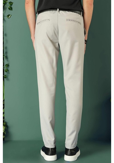 Efor Comfort Fit Yan Cep Beli Lastikli Esnek Pamuk Taş Jogger Pantolon P 1143 Taş