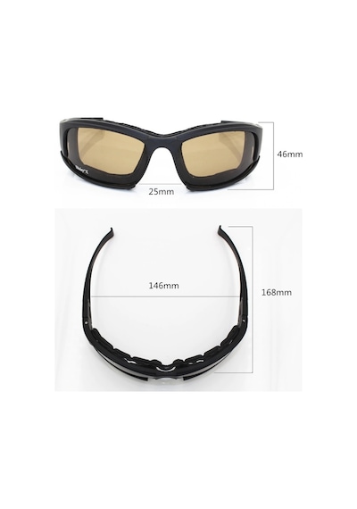 Daisy X7 Uv400 Polarize Değişebilir 4 Lensli Motorsiklet Gözlüğü N11.415