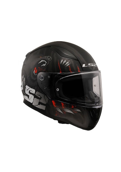 Ls2 Rapid 2 Clawn Kask Mat Siyah - Kırmızı