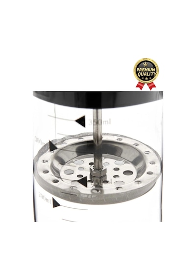 Çok Amaçlı Isıyı Koruyan Süzgeçli Bitki Çayı Filtre Kahve Demlik Ölçü Kabı Cam French Press 350 Ml Çok Renkli