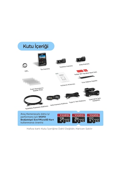 Viofo A229 Pro Tele 3 Kanallı Ön+telefoto+arka 4k+2k+1080p Hdr Sony Starvıs 2 Sensör Gps'li Araç Kamerası
