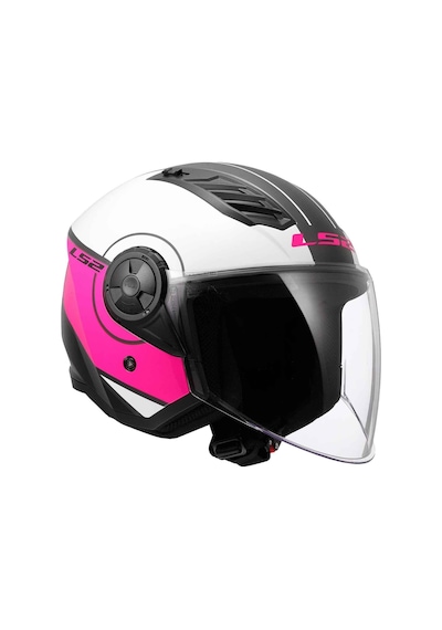 Ls2 Airflow Cover Açık Motosiklet Kaskı Beyaz - Pembe