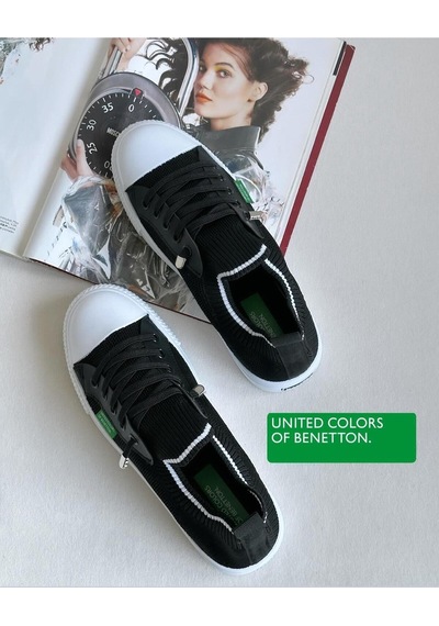 United Colors Of Benetton Benetton 10233 İthal Ortopedik Lastikli Sabit Bağcık Kadın Günlük Spor Ayakkabı 001