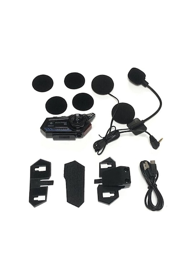 Bt57 Motorsiklet Kask Kulaklık Bluetooth 5.3 Motosiklet Kulaklığı Edr Ikaz Işık Modlu Intercom Kask Kulaklık Bt57 İnterkom Helmet Bluetooth Headset