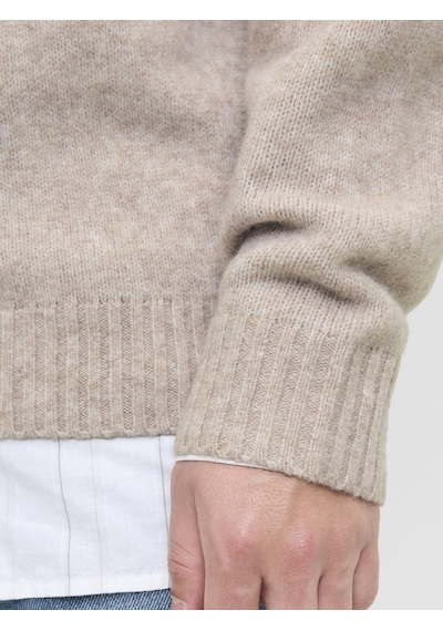 Jack & Jones Jjesoho Ollıe Knit Basic Erkek Crew Neck Kazak Modelleri Bej