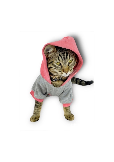 Kemique Mypocket Sweatshirt Duo Kapşonlu Kedi Kıyafeti