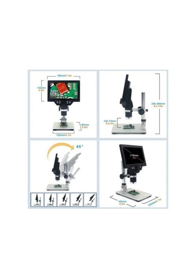G1200 12mp 1200x 7 İnç Büyük Ekranlı Dijital Mikroskop