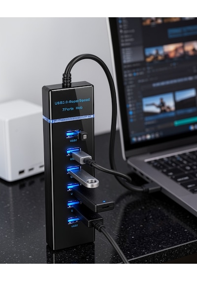 Usb 3.0 Çoklayıcı 7 Port 5gbps Veri Aktarım Uczzokm307-5