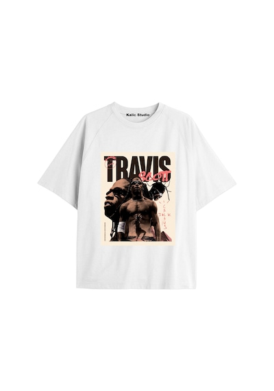 Kalic Studio Unisex Travis Scott Astroworld Tshirt Beyaz-26