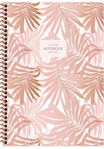 Keskin Color A4 Çizgili Defter La Plume Leaves - Kahve