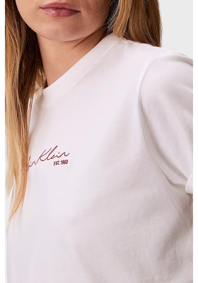 Calvin Klein Bayan T Shirt Lv047f820g Yaf Beyaz