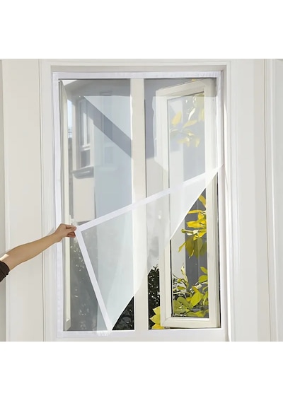 Tek Kanat 75x125 Cm Pencere Sinekliği Yapıştırma Cırtlı Bantlı,