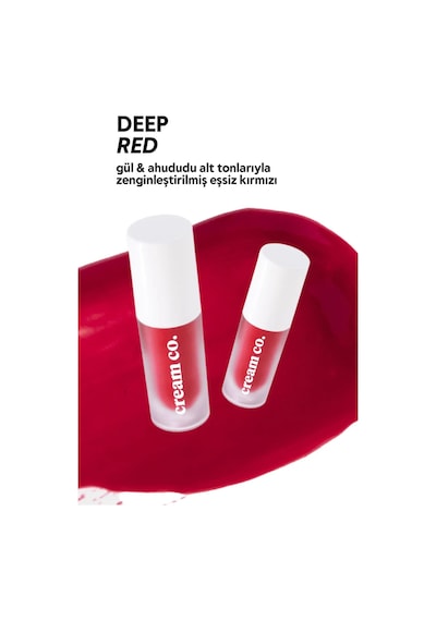 Cream Co. Nemlendirici Besleyici Işıltılı Dudak Yanak Göz Renklendirici Glow Tint Deep Red