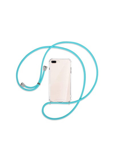 Teknomoda Apple Uyumlu iPhone 7 PLUS Kılıf Boyun Omuz Askılı iPli Anti Şok Köşe Korumalı Şeffaf Silikon