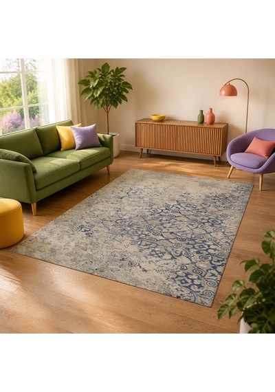 Kartela Halı Vera Halı Kaymaz Taban Makinede Yıkanabilir Halı Gri - 100 X 150 Cm