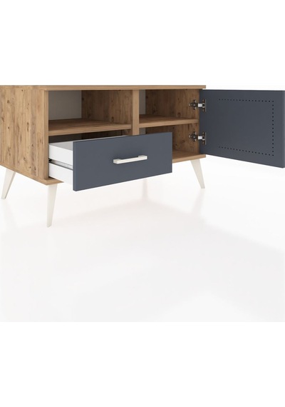 Hyperion Şifonyer 2 Raflı Tek Çekmeceli Tek Kapaklı 88x44x48 Çam-antrasit Antrasit Hyperion Şifonyer 2 Raflı Tek Çekmeceli Tek Kapaklı 88x44x48 Çam-antrasit Antrasit
