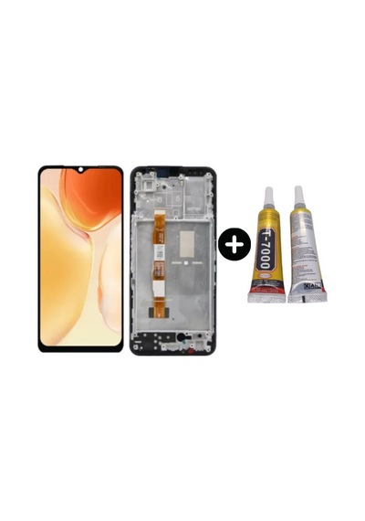 Vivo Y22s Uyumlu Çıtalı A Kalite Lcd Ekran Dokunmatik + B7000