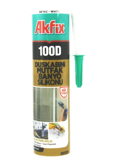 Akfix 100d Beyaz Banyo Ve Mutfak Silikon Uygulama Seti 4 Parça