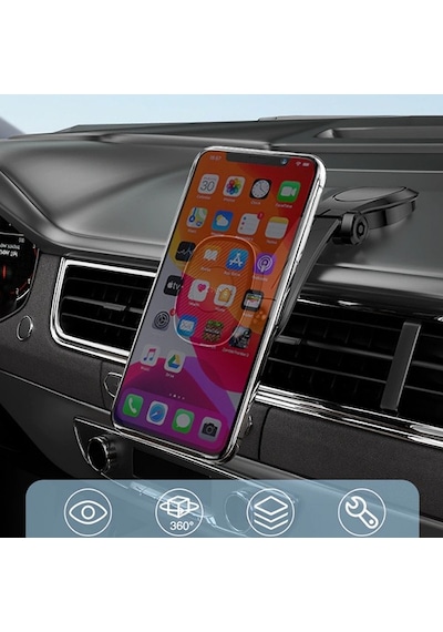 Floveme Manyetik Dashboard Mikantisli Araç Telefon Tutucu Siyah