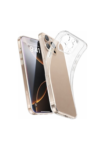 Apple iPhone 16 Pro Max Uyumlu Kılıf Şeffaf Kamera Korumalı 3d